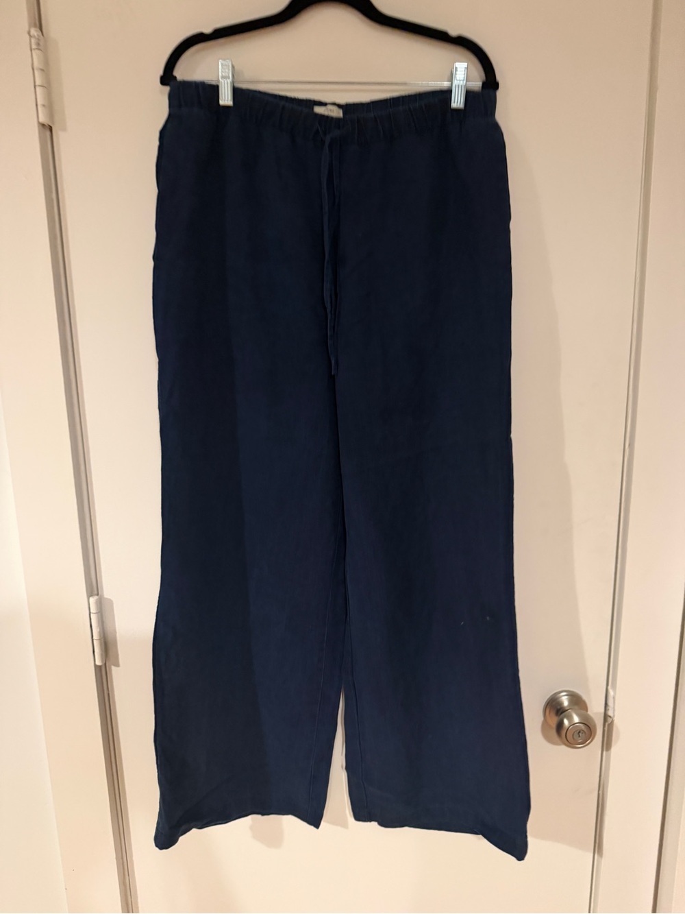 Wilfred Aritzia Navy Wide Leg Drawstring Pants Size L
